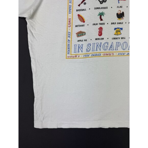 Vintage 1989 All American Fourth Of July In Singapore Art Shirt Promo Rare Tee - Picture 6 of 15